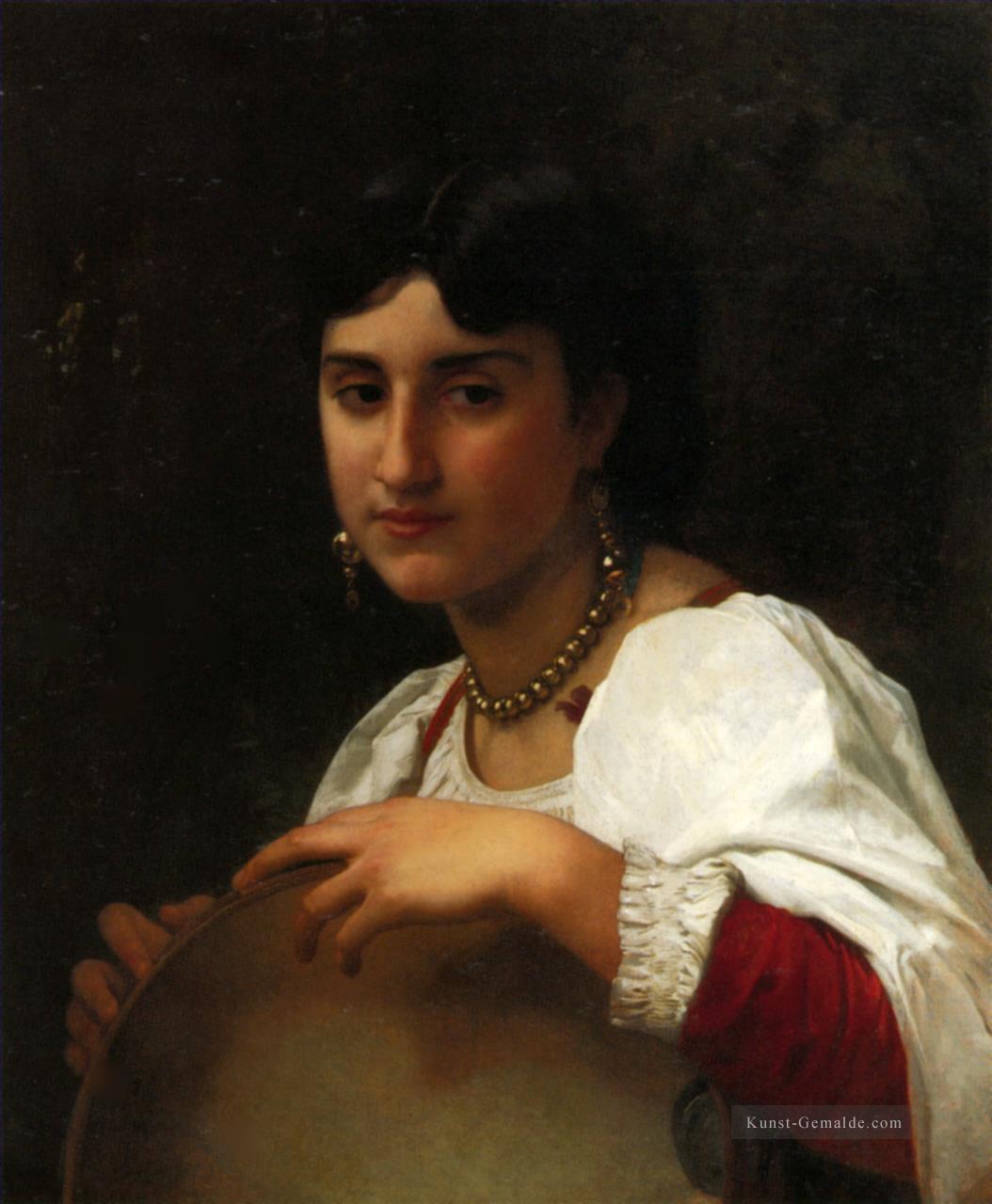 Litalienne au tambourin Realismus William Adolphe Bouguereau Ölgemälde